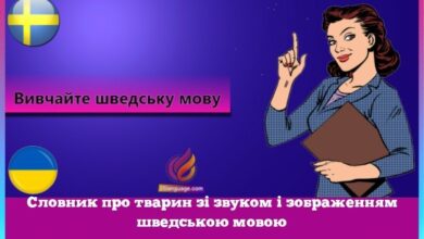 Словник про тварин зі звуком і зображенням шведською мовою