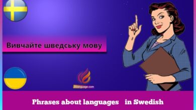 Phrases about languages ​​in Swedish