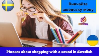 Phrases about shopping with a sound in Swedish