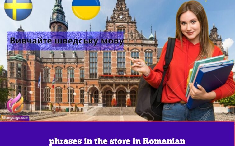 phrases in the store in Romanian