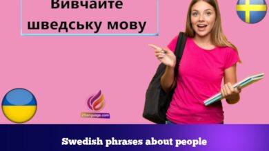 Swedish phrases about people