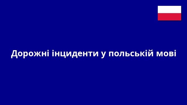 Дорожні інциденти у польській мові